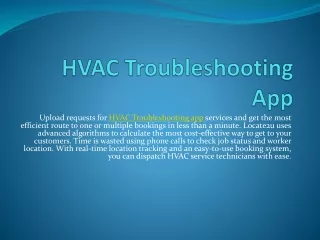 HVAC Troubleshooting App PPT