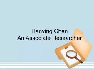 Hanying Chen - An Associate Researcher