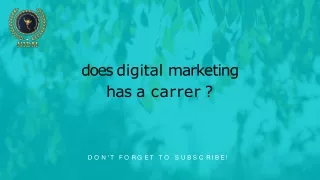 does digital marketing has a carrer