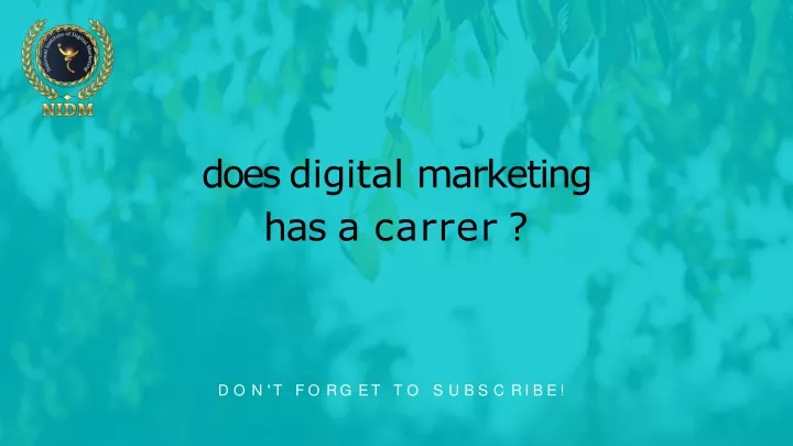 does digital marketing has a carrer