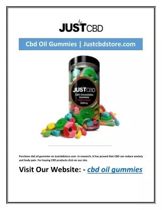 Cbd Oil Gummies | Justcbdstore.com