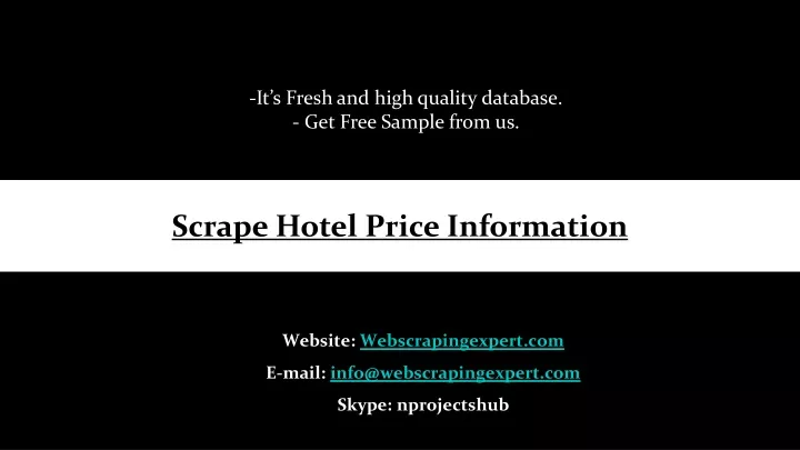 scrape hotel price information