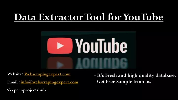 data extractor tool for youtube