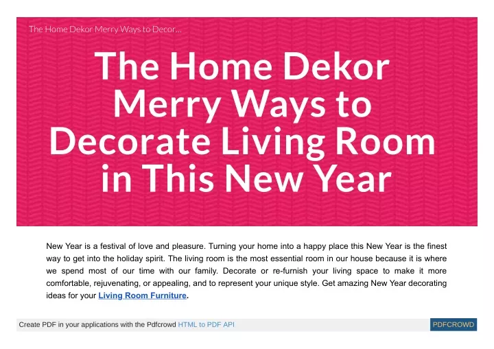 the home dekor merry ways to decor