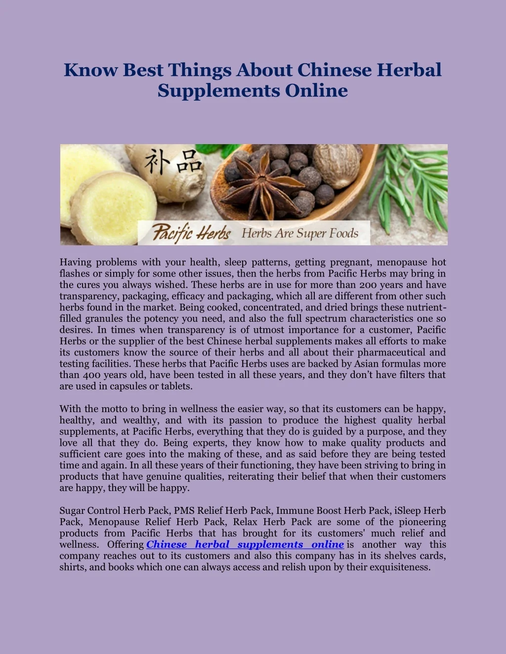 PPT - Know Best Things About Chinese Herbal Supplements Online ...