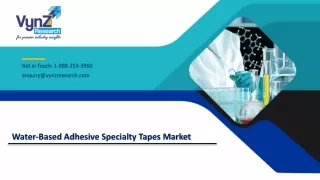 Global Water-Based Adhesive Specialty Tapes Market – Analysis and Forecast 2027