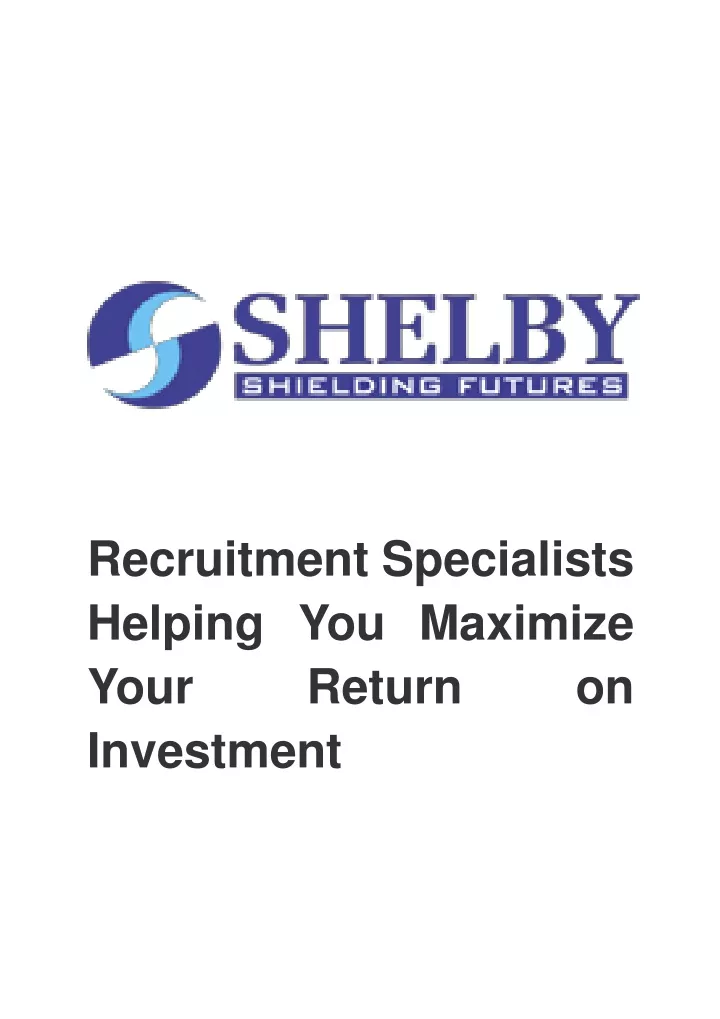 recruitment specialists helping you maximize your
