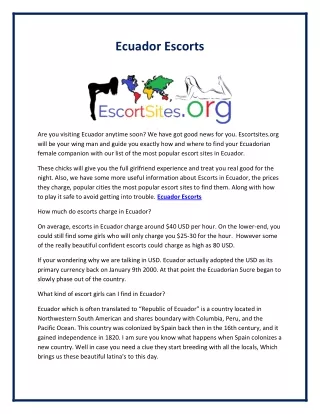 ecuador escorts