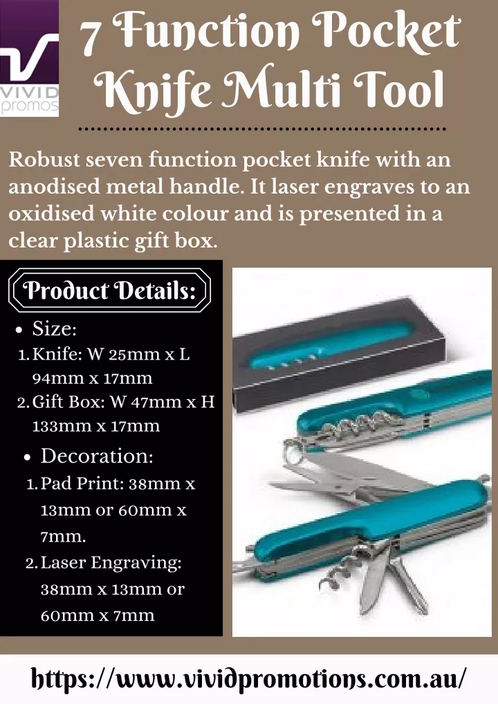 7 function pocket knife multi tool