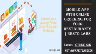Mobile App With Online Ordering For Your Restaurants - Resto Labs