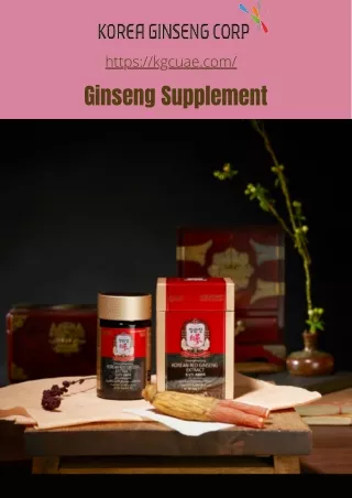 Ginseng Supplement