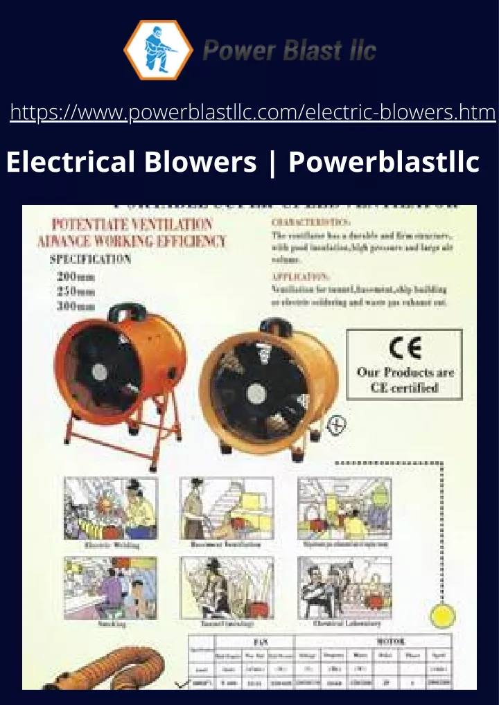 https www powerblastllc com electric blowers htm