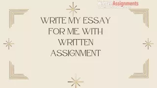 Written Assignment