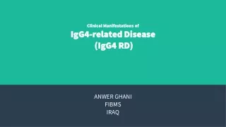 Clinical manifestations of IgG4-related Disease