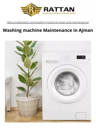Washing machine Maintenance in Ajman  Rattanelect