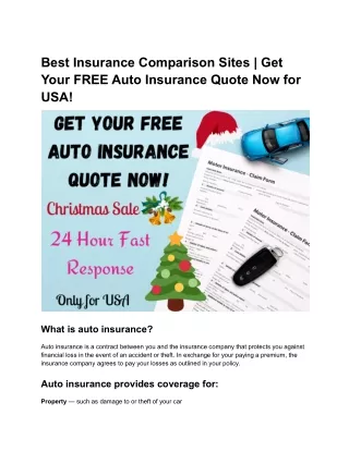 Get Your FREE Auto Insurance Quote Now!