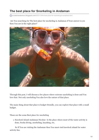 scubainandamans.blogspot.com-The best place for Snorkeling in Andaman