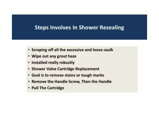 steps involves in shower resealing
