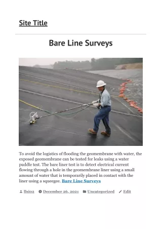 Bare Line Surveys
