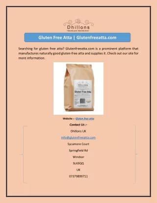 Gluten Free Atta | Glutenfreeatta.com