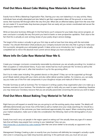 More Info On Cake Raw Material Online Shopping IL