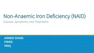 Non-Anaemic Iron Deficiency