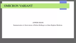 anwer ghani summarization of observations of robert bollinger on johns hopkins medicine