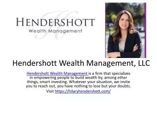 hilaryhendershott.com - when do you need a financial advisor, socially responsible investing, woman podcast