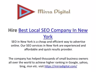 mirradigital.com - Affordable SEO Company in West Palm Beach, Florida, Local SEO Company In New York,  SEO Services in T