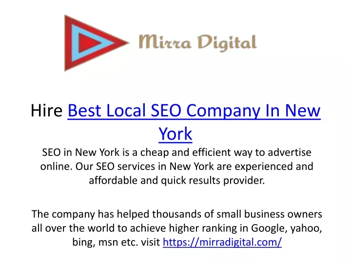 hire best local seo company in new york