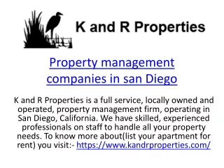 kandrproperties.com - commercial space for rent, apartment complexes in san diego, property management companies, rental