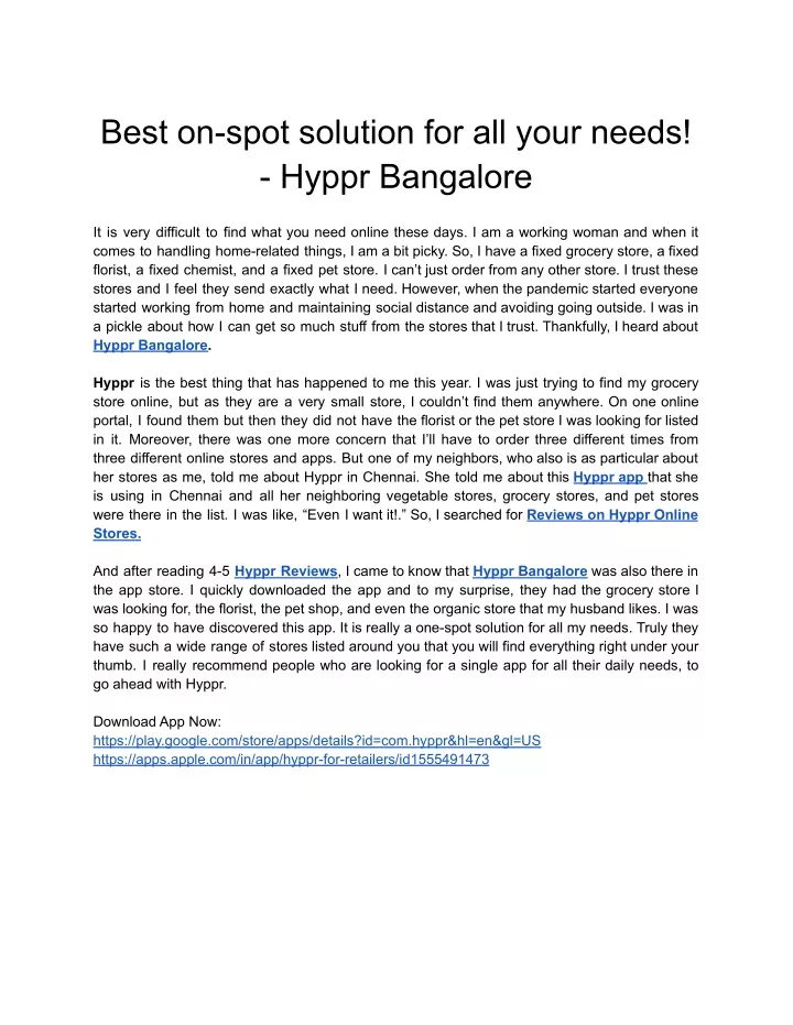 best on spot solution for all your needs hyppr