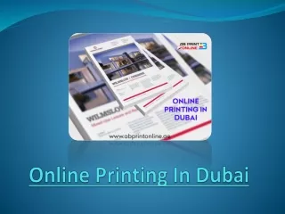 How Will Online Printing In Dubai Help Your Business