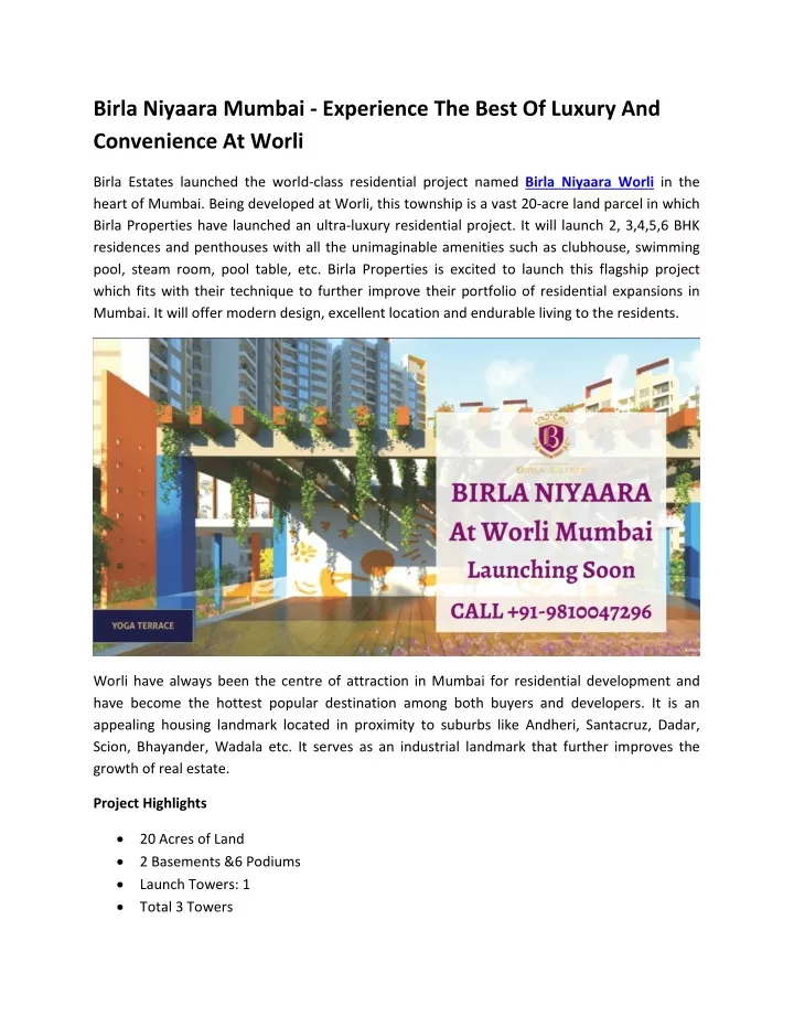 birla niyaara mumbai experience the best