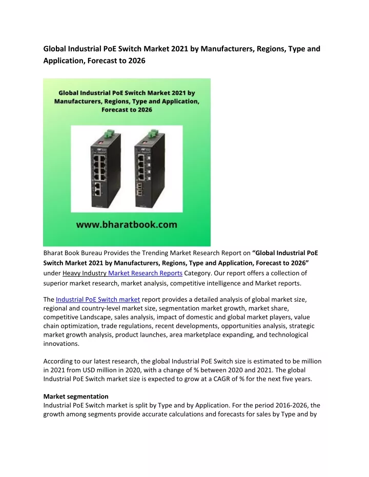 global industrial poe switch market 2021