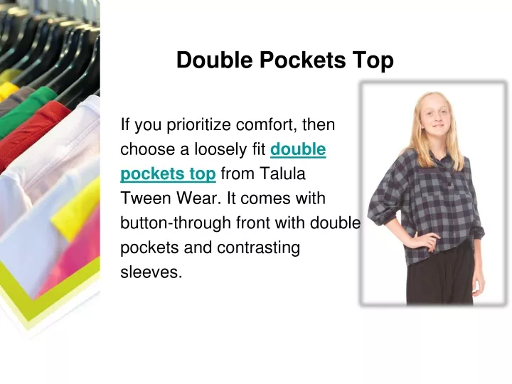 double pockets top