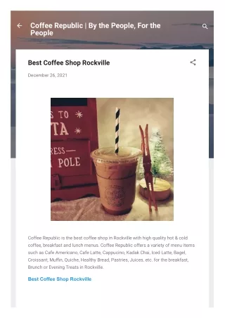 Best Coffee Shop Rockville