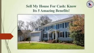 Sell My House For Cash Know Its 5 Amazing Benefits
