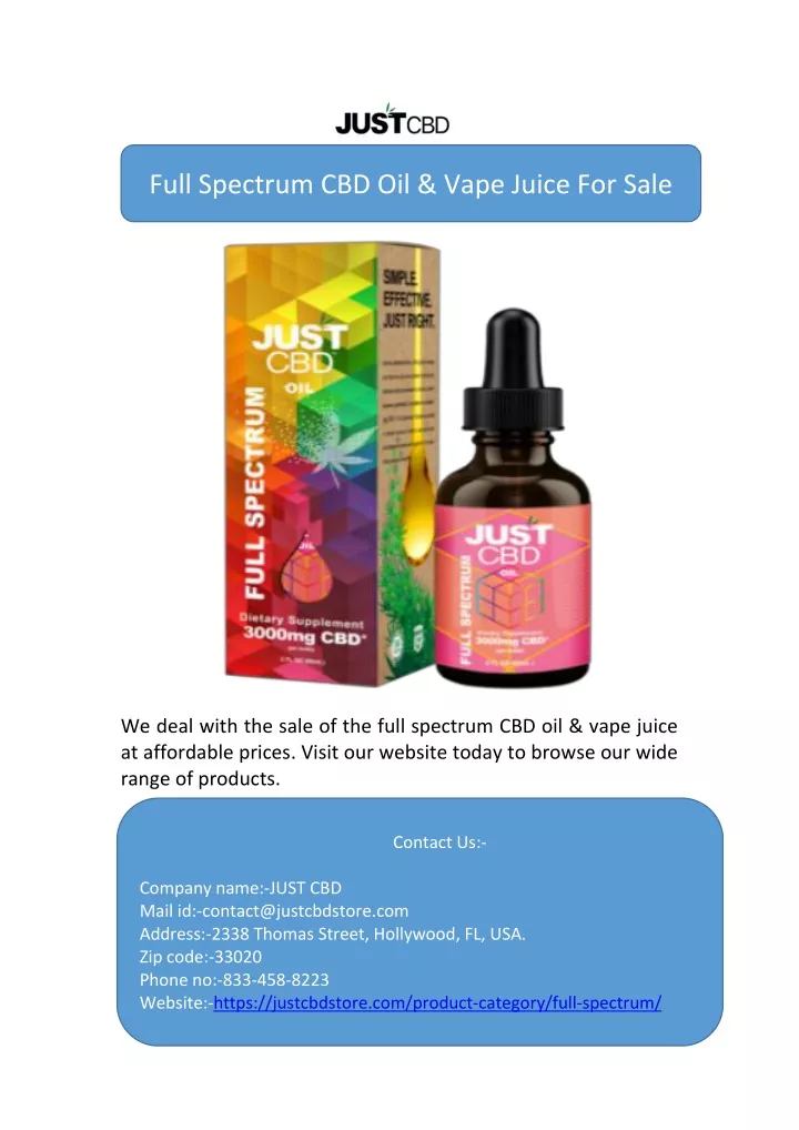 full spectrum cbd oil vape juice for sale