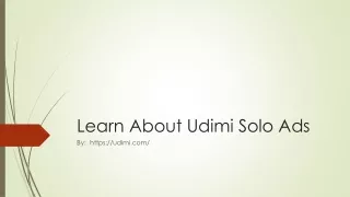 Learn About Udimi Solo Ads