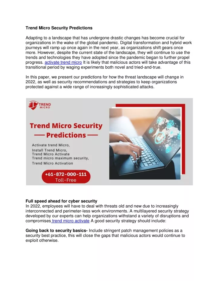 trend micro security predictions adapting