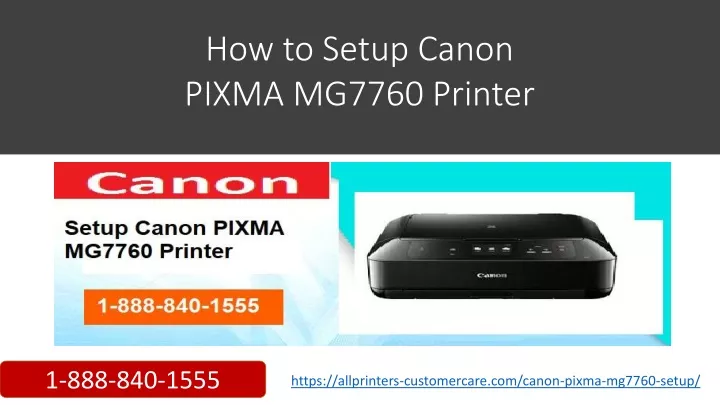 how to setup canon pixma mg7760 printer