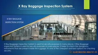 X Ray Baggage Inspection System