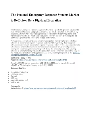 the personal emergency response systems market