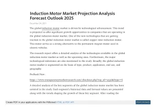 induction motor market projection analysis