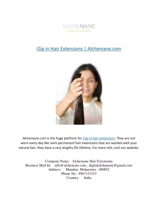 Clip in Hair Extensions | Alchemane.com