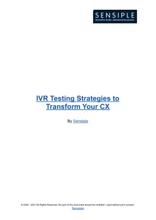 IVR Testing Strategies to Transform Your CX