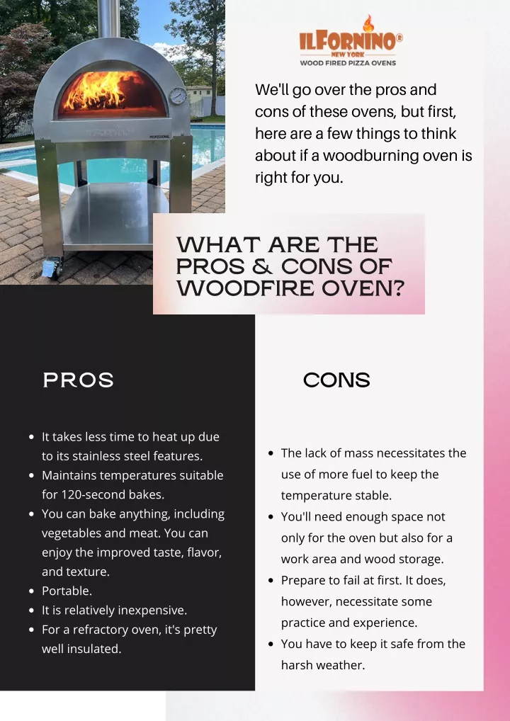 we ll go over the pros and cons of these ovens