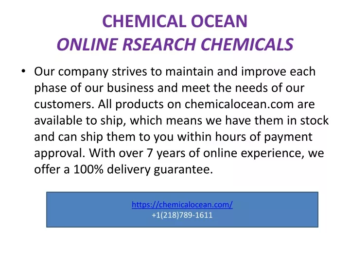 chemical ocean online rsearch chemicals