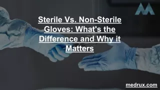 Sterile Vs Non Sterile Gloves